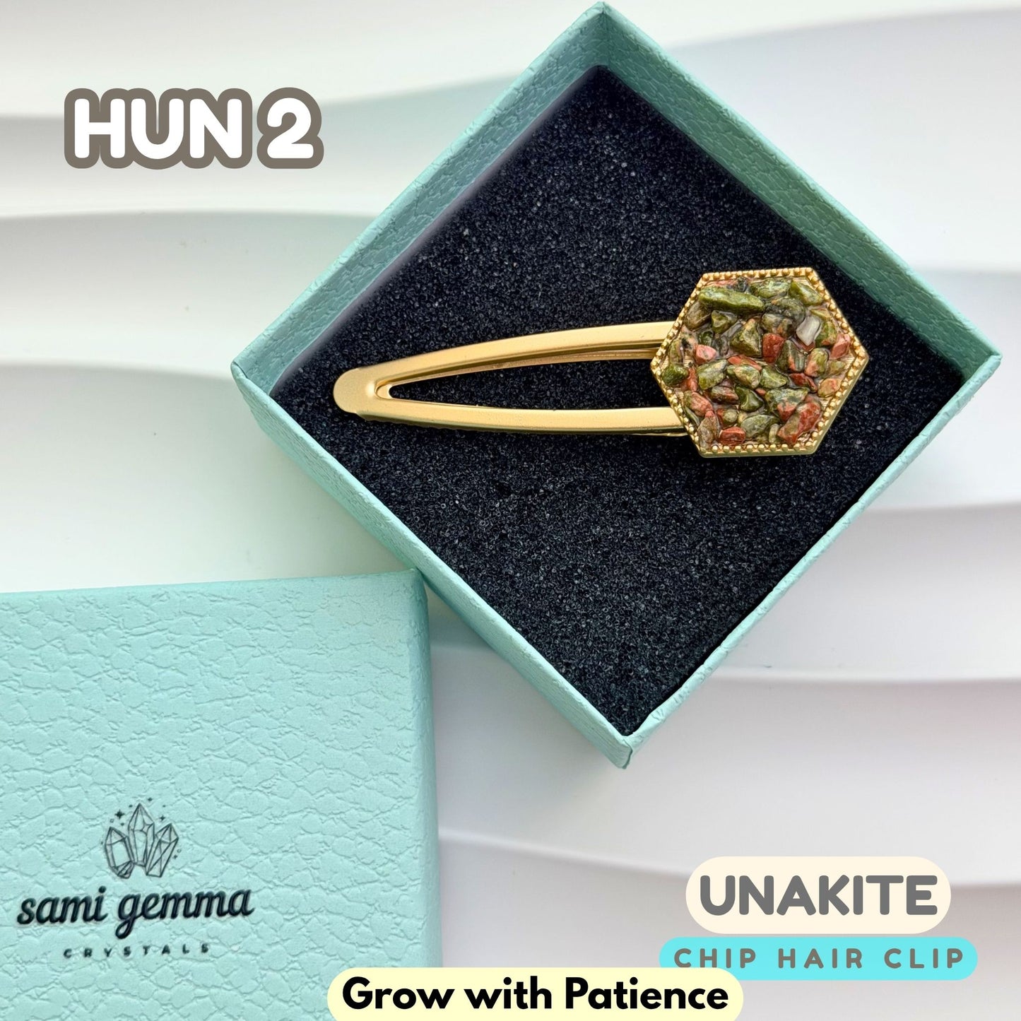 Unakite Hair Clip | HUN2