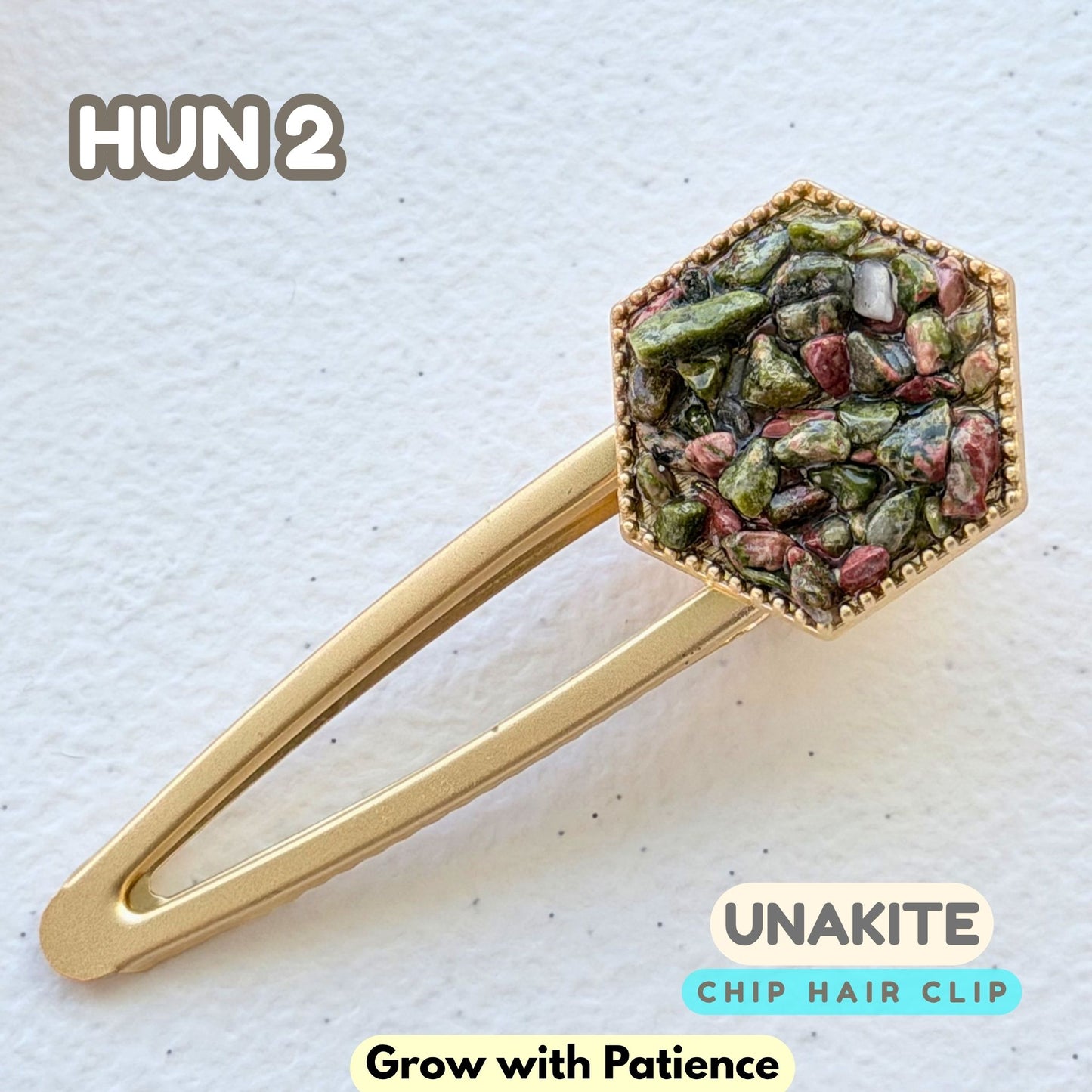Unakite Hair Clip | HUN2