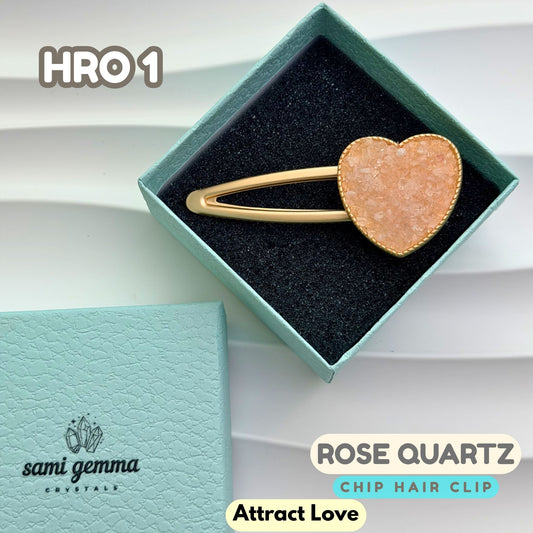 Rose Quartz Hair Clip | HRO1