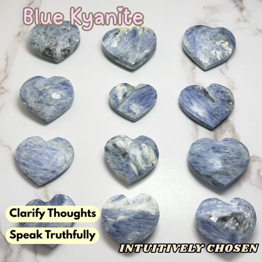 Blue Kyanite Heart | Intuitively Chosen