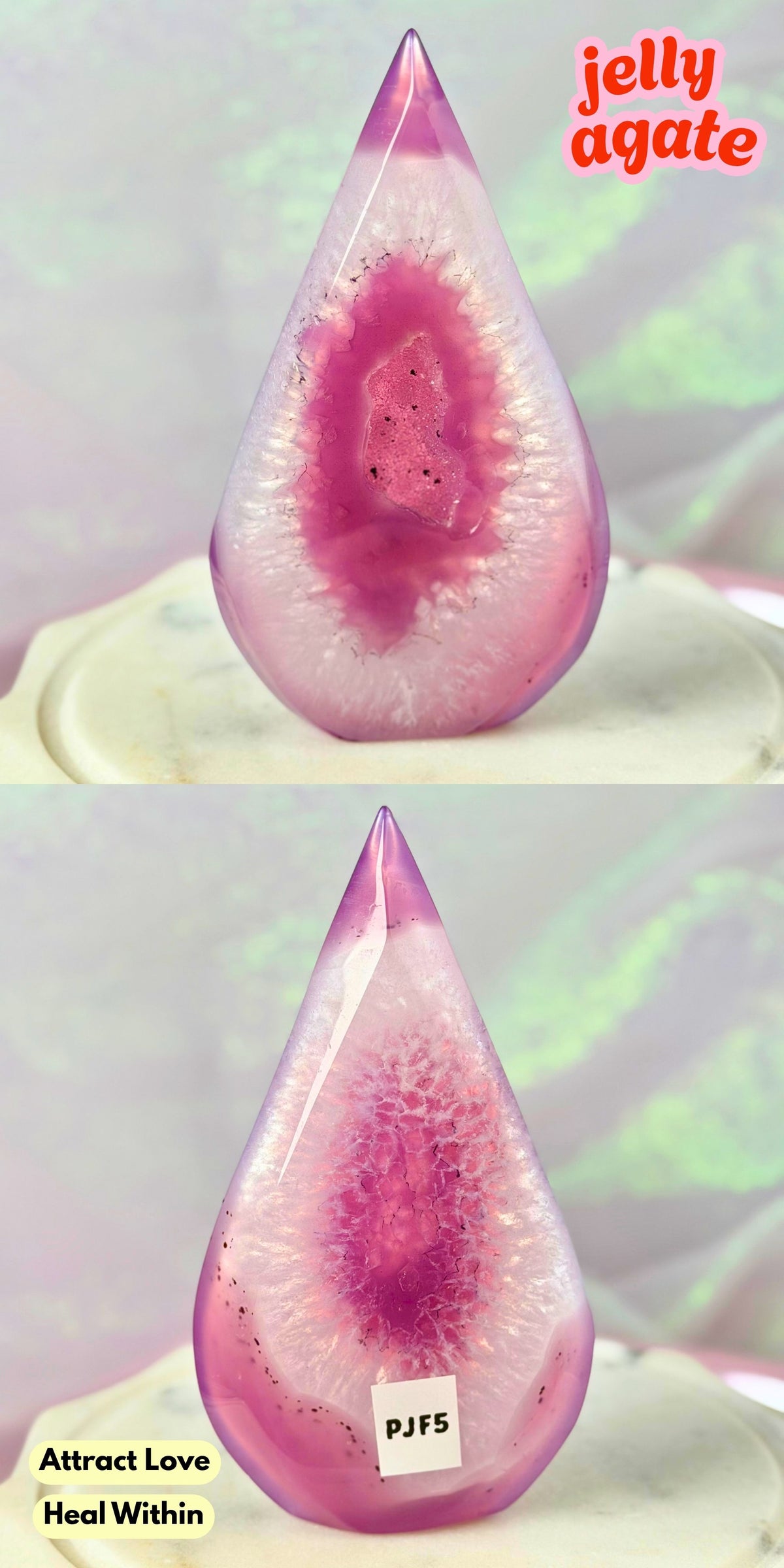 Druzy Pink Purple Jelly Agate (Color-Enhanced Crystal) | Choose your Own