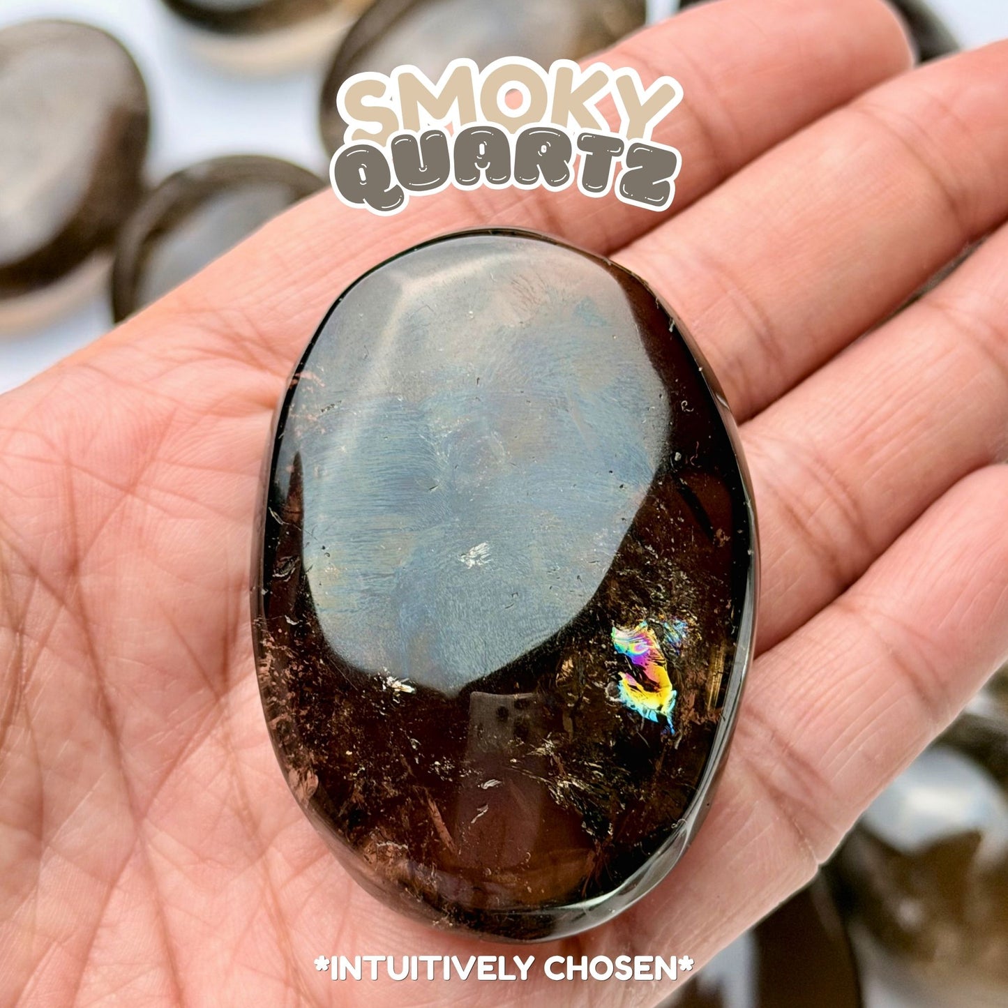 Smoky Quartz Palm Stone | Intuitively Chosen