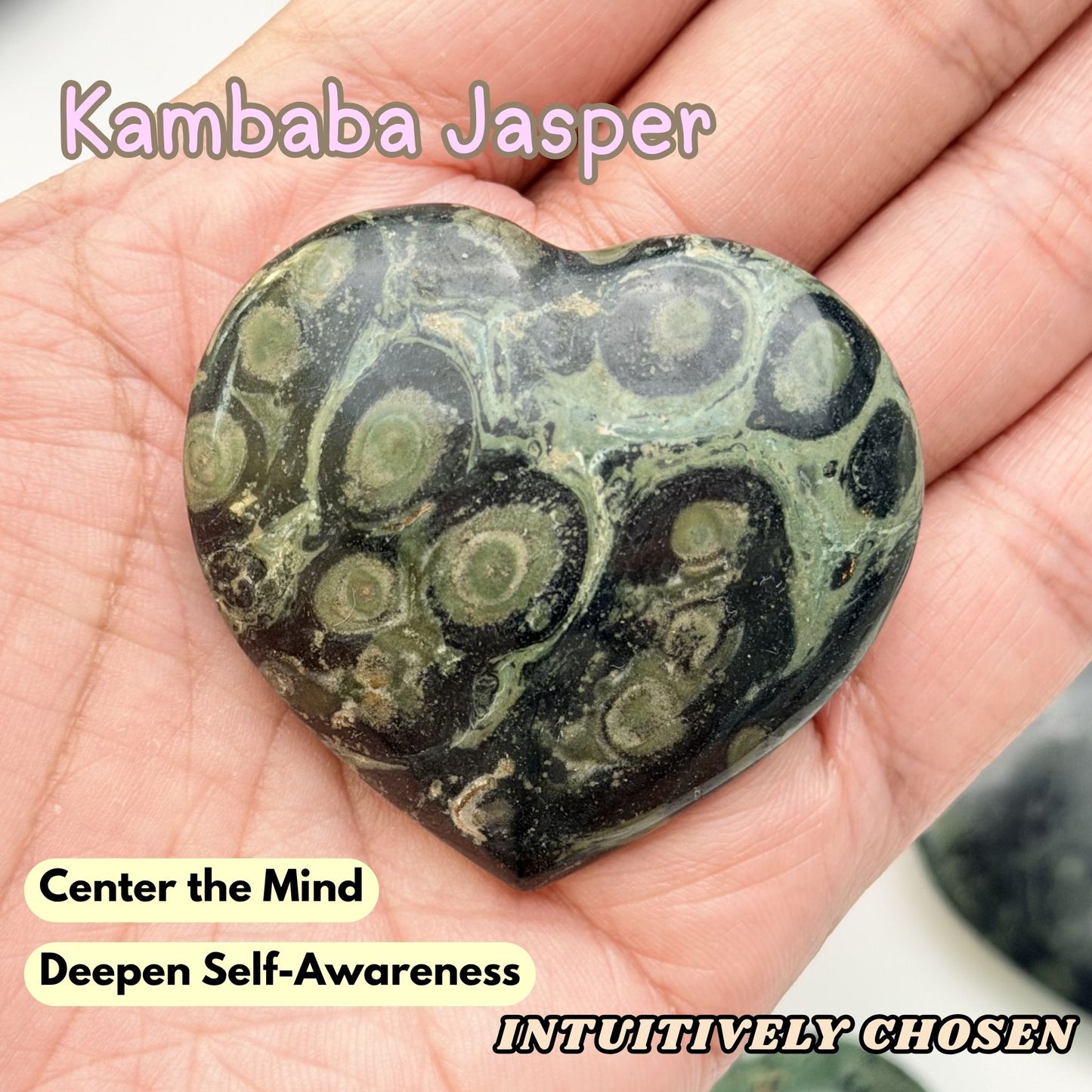 Kambaba Jasper Heart | Intuitively Chosen