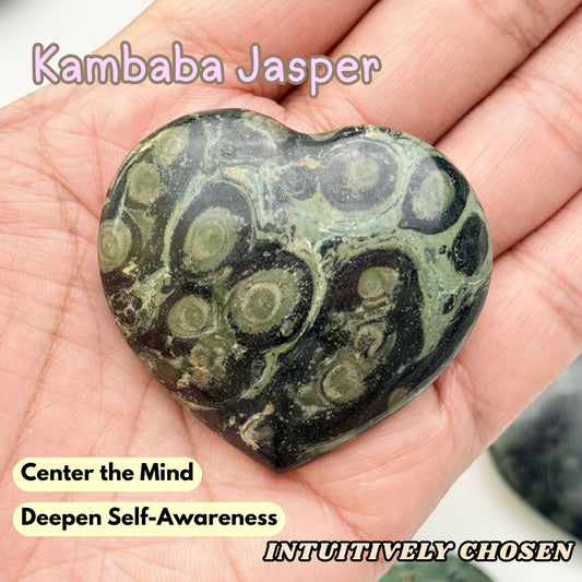 Kambaba Jasper Heart | Intuitively Chosen