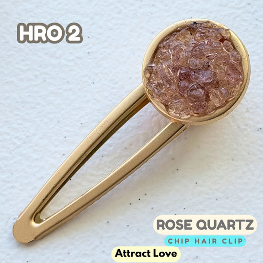 Rose Quartz Hair Clip | HRO2