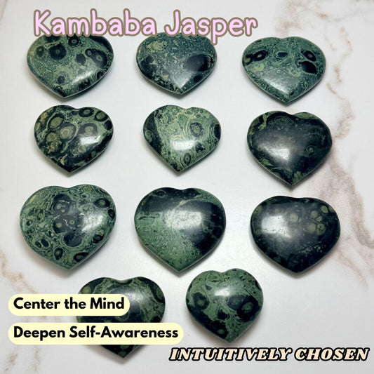 Kambaba Jasper Heart | Intuitively Chosen