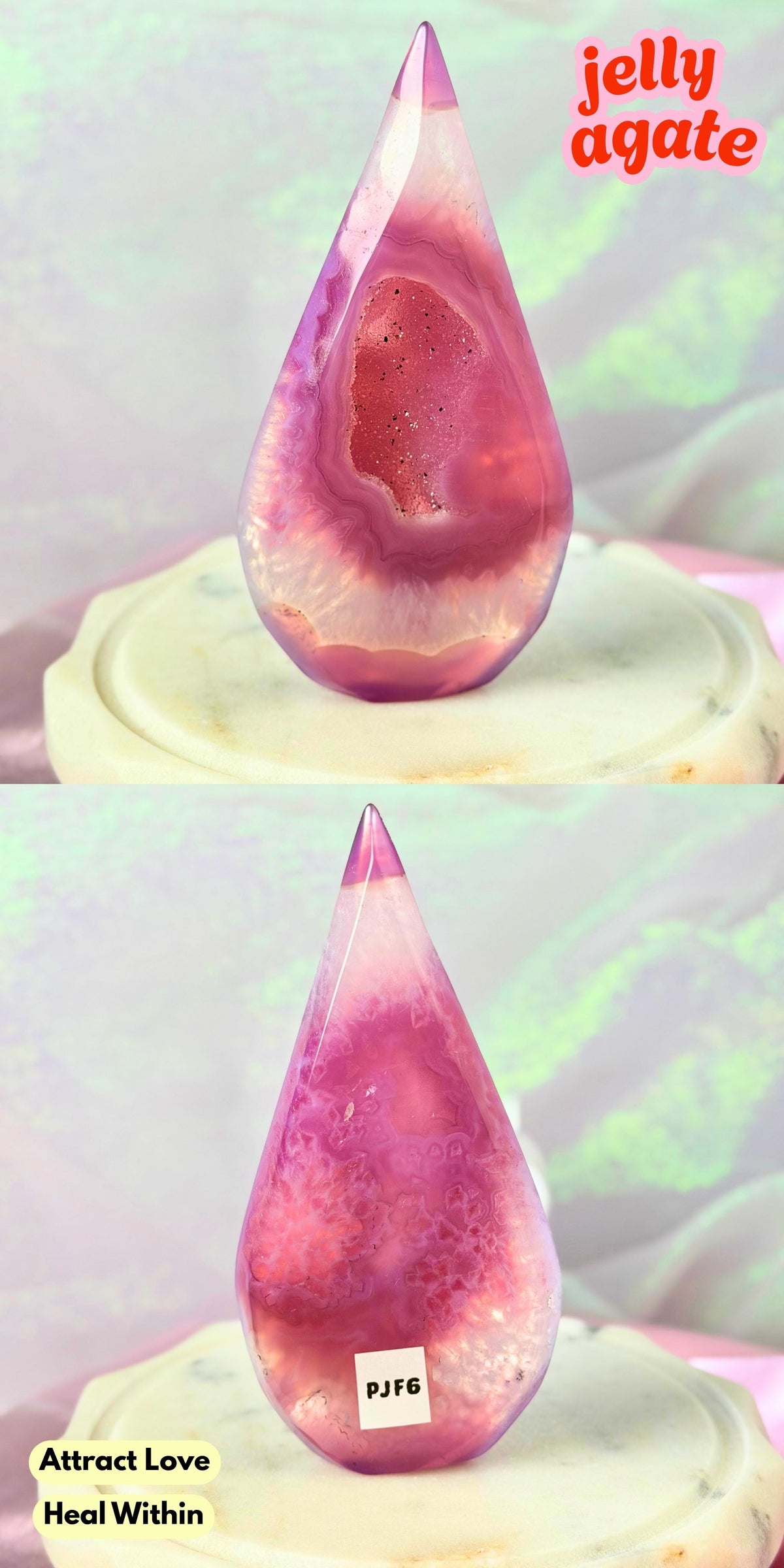 Druzy Pink Purple Jelly Agate (Color-Enhanced Crystal) | Choose your Own