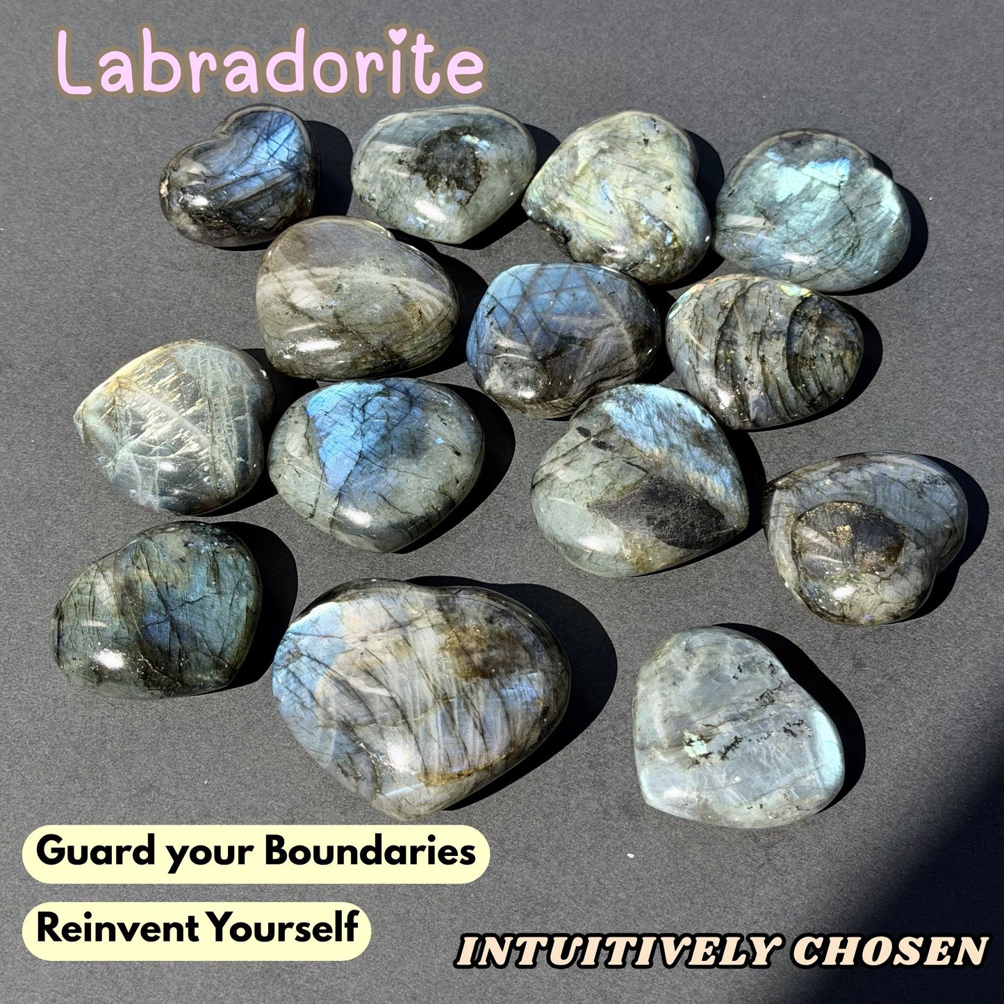 Labradorite Heart | Intuitively Chosen