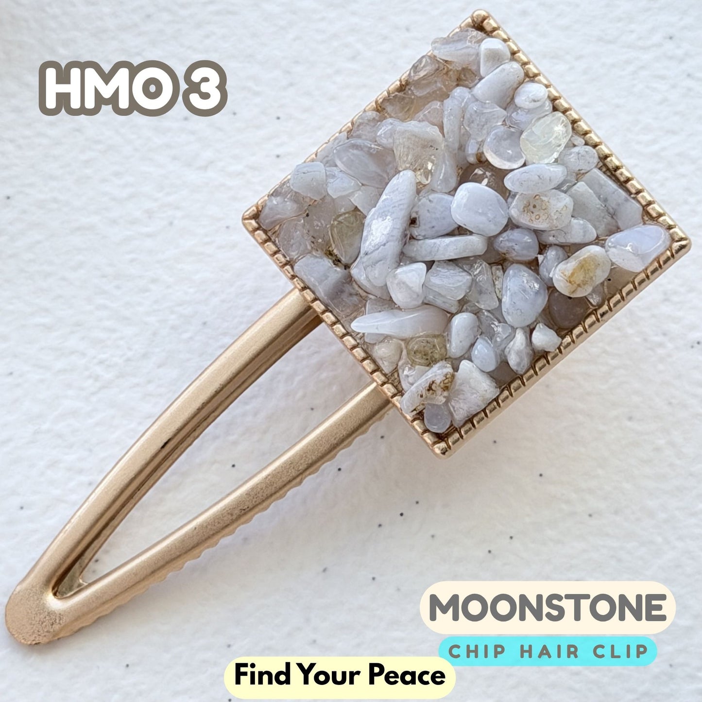Moonstone Hair Clip | HMO3