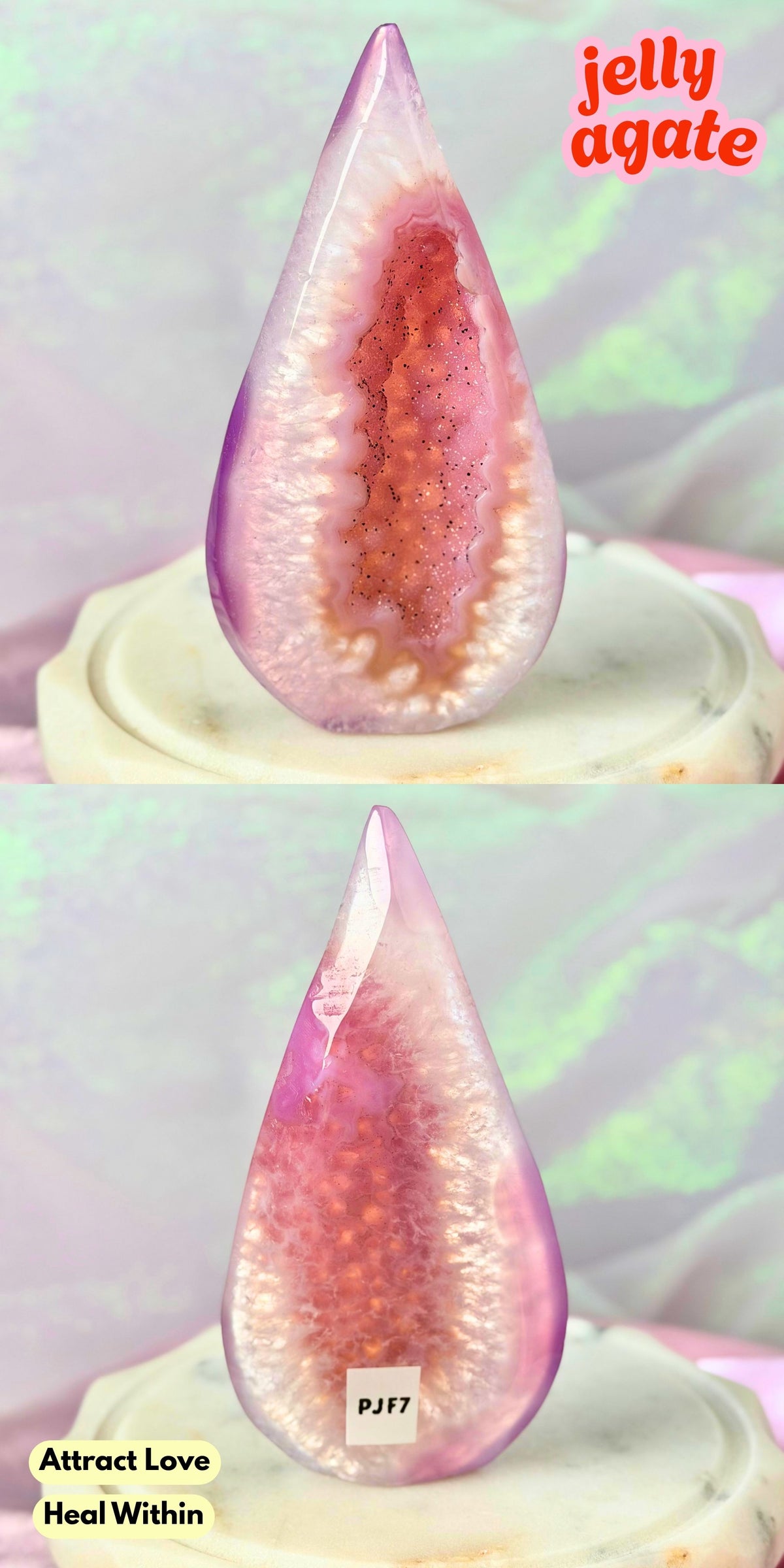 Druzy Pink Purple Jelly Agate (Color-Enhanced Crystal) | Choose your Own