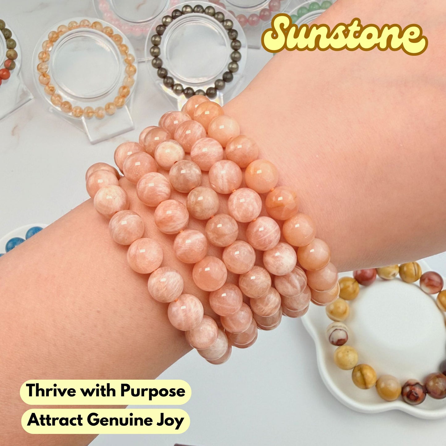 Sunstone 8mm Bracelet