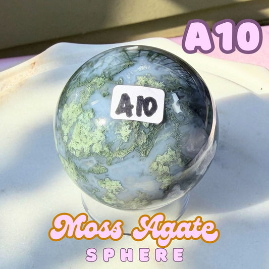 Moss Agate Sphere | A10
