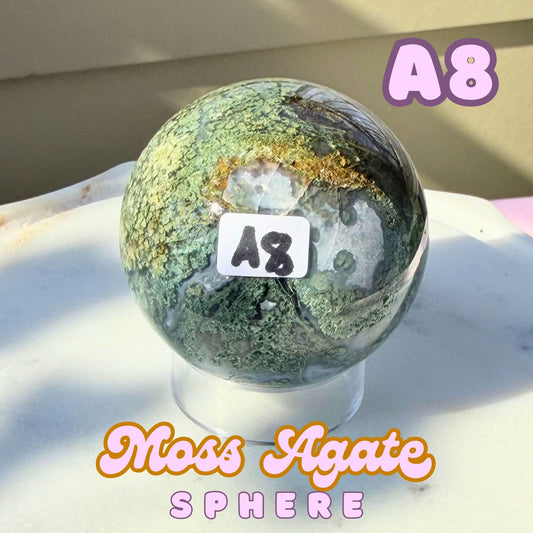 Moss Agate Sphere | A8