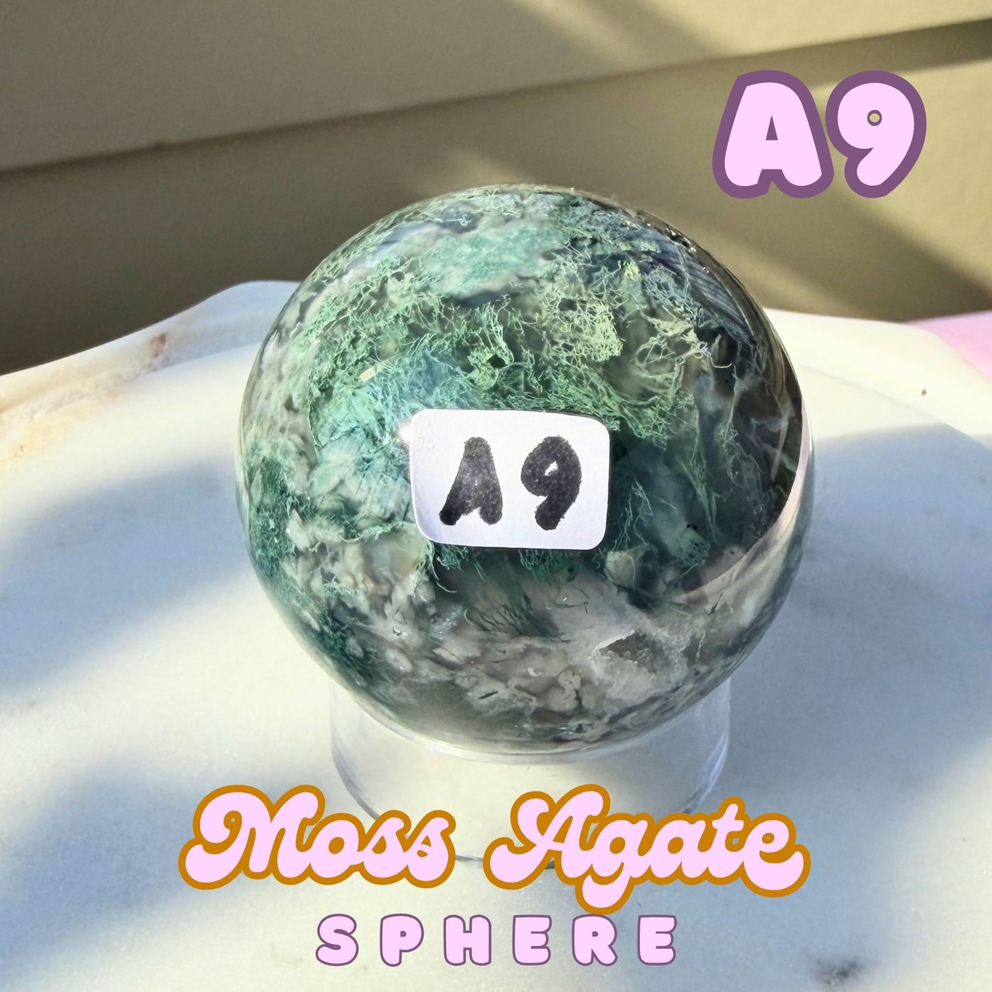 Moss Agate Sphere | A9