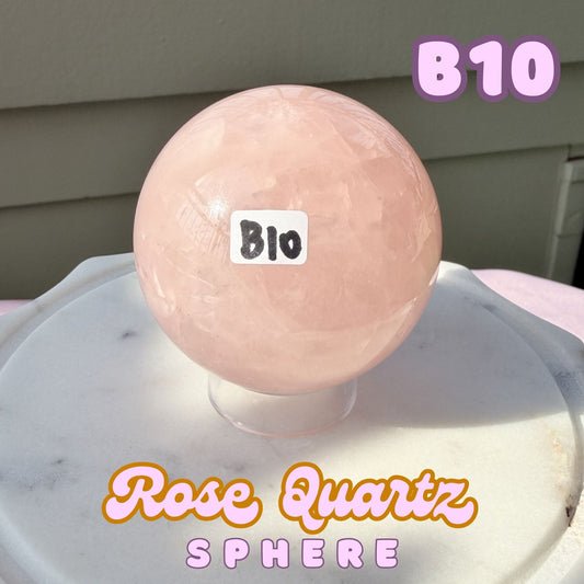 Rose Quartz Sphere | B10