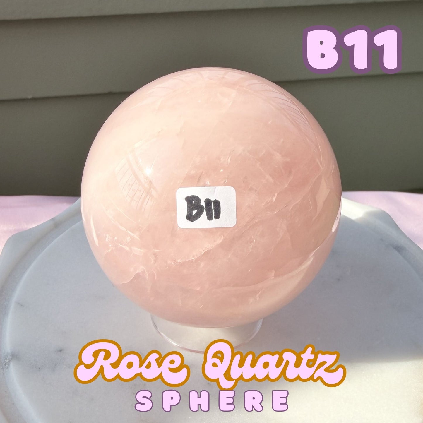 Rose Quartz Sphere | B11