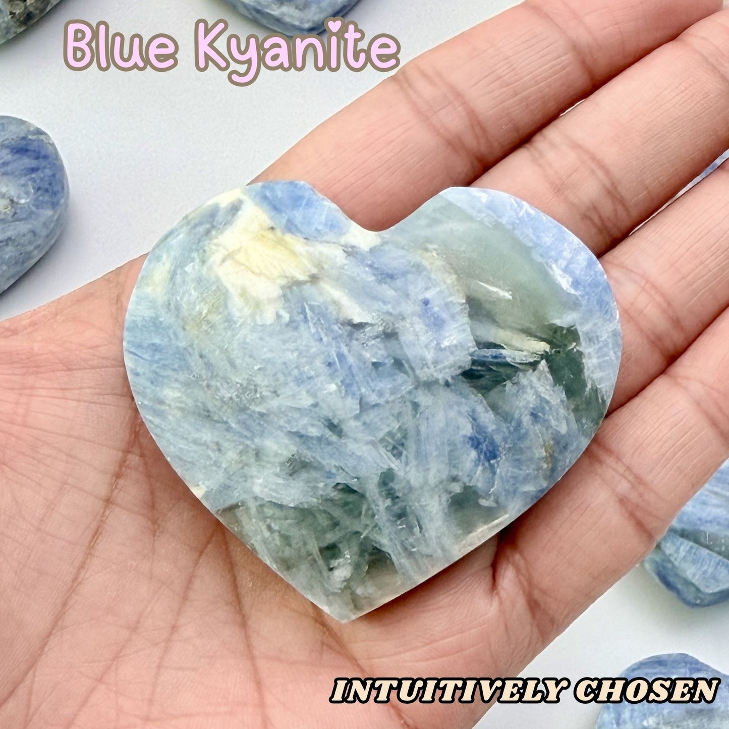 Blue Kyanite Heart | Intuitively Chosen