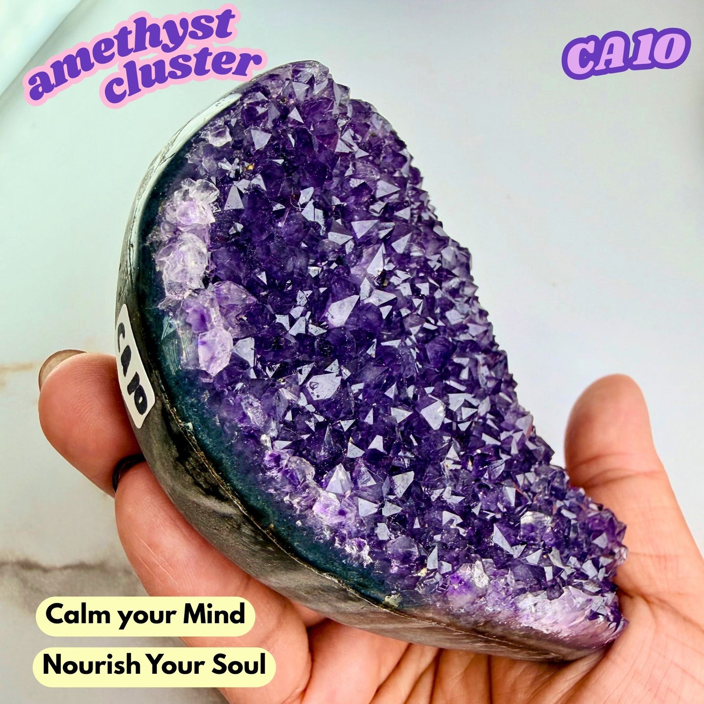 Druzy Amethyst Heart Cluster | CA10