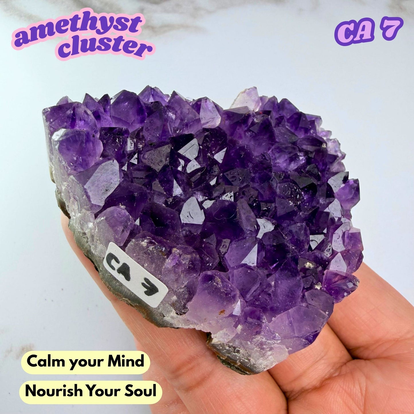 Druzy Amethyst Heart Cluster | CA7