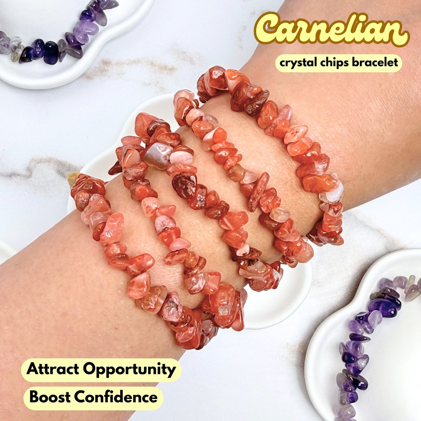Carnelian Chip Bracelet
