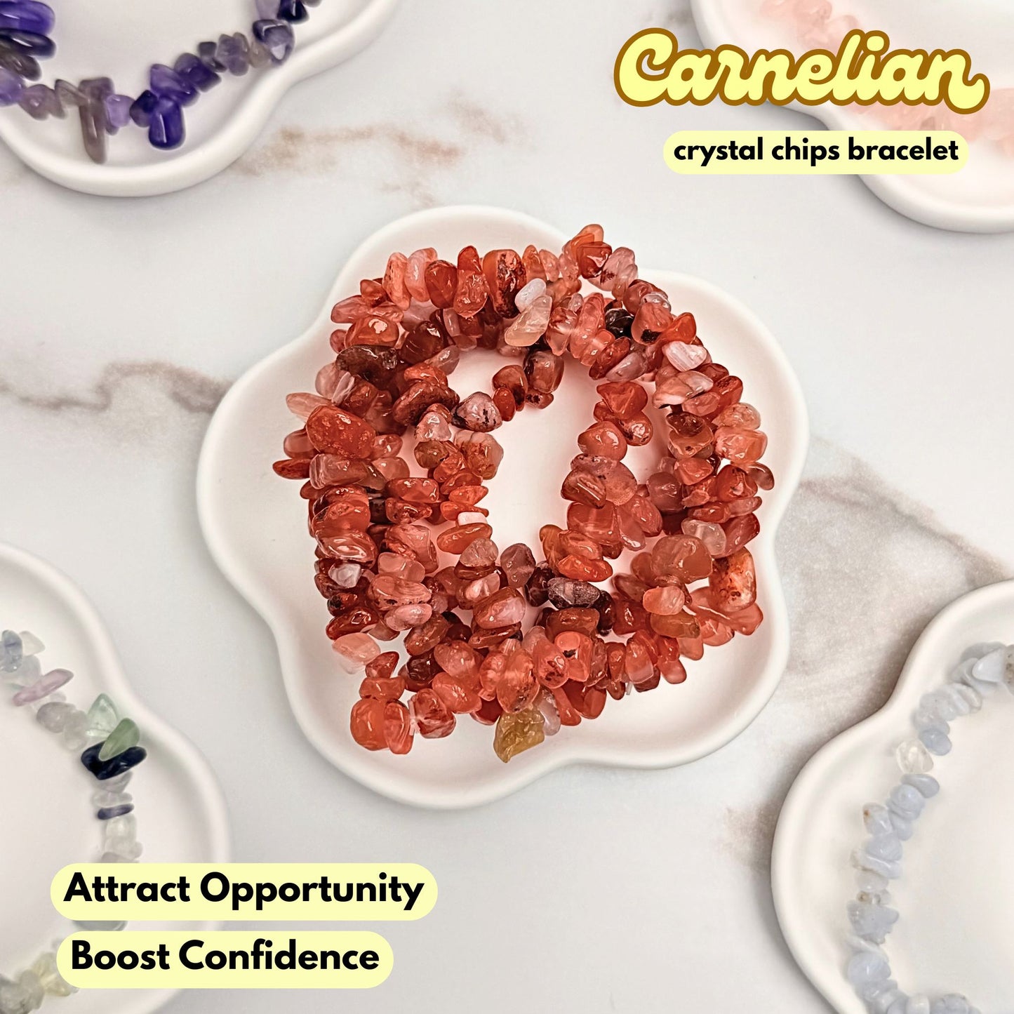Carnelian Chip Bracelet