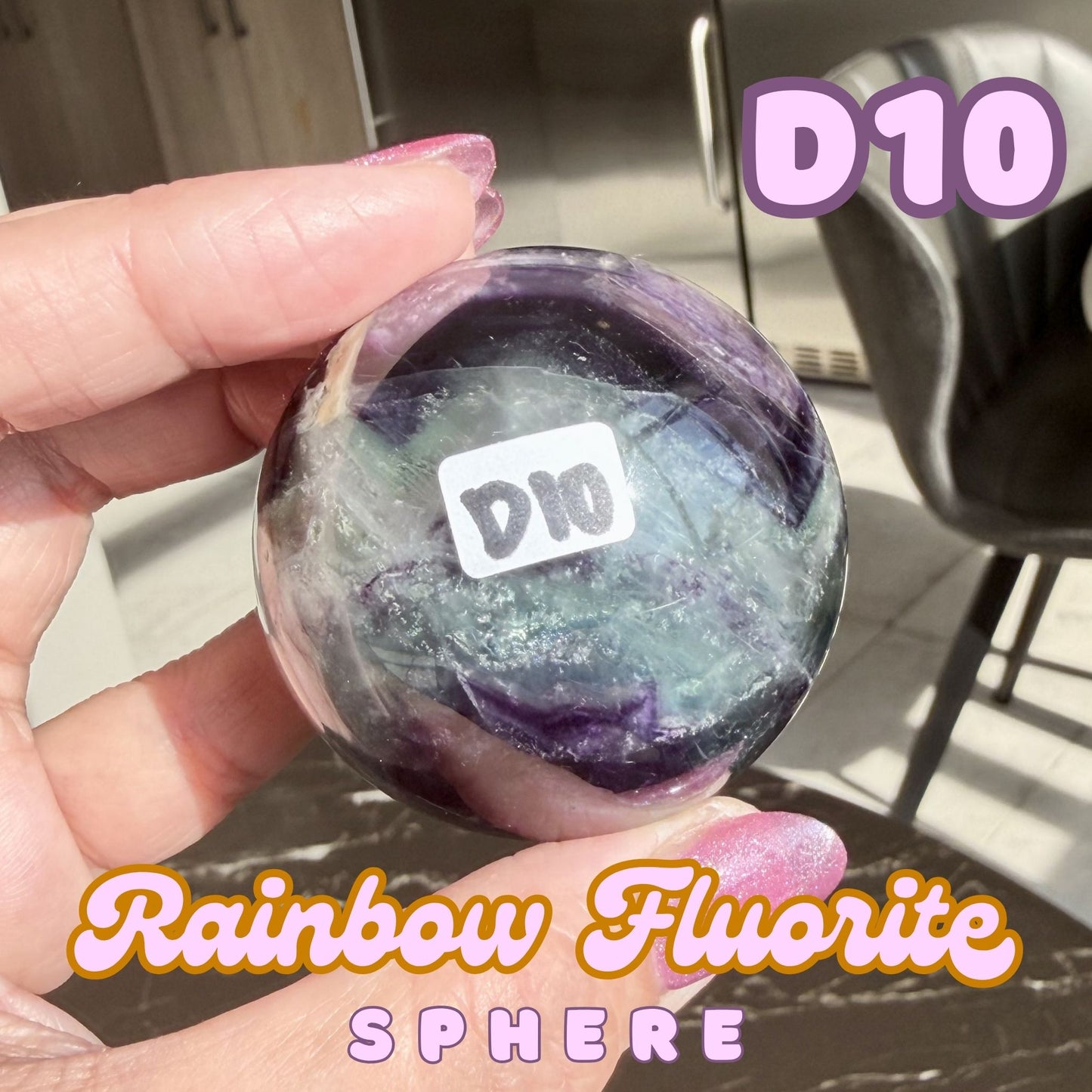 Rainbow Fluorite Sphere | D10