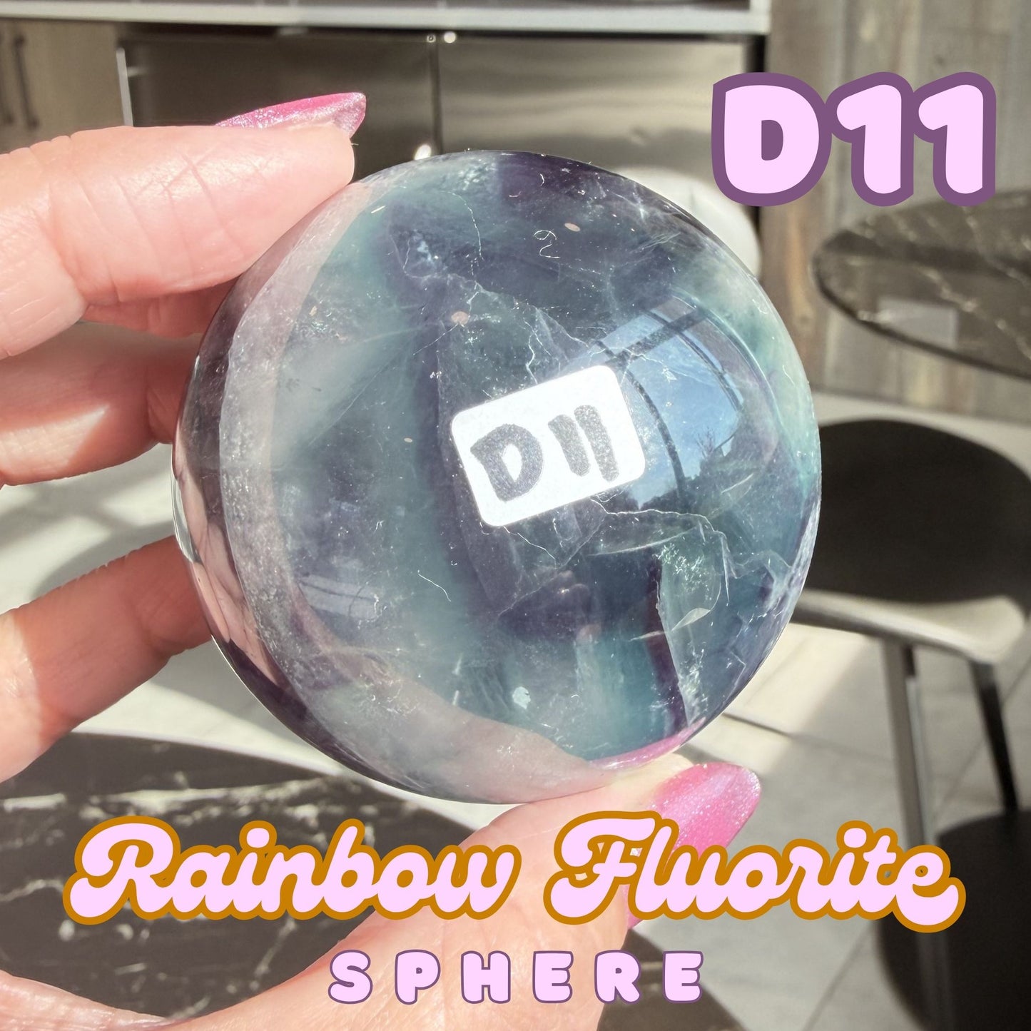 Rainbow Fluorite Sphere | D11