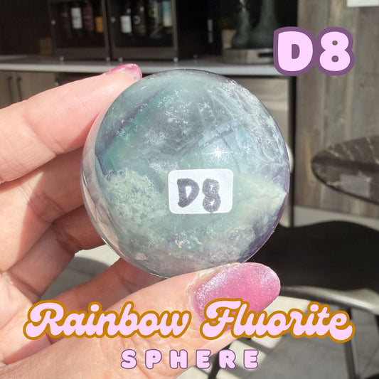 Rainbow Fluorite Sphere | D8