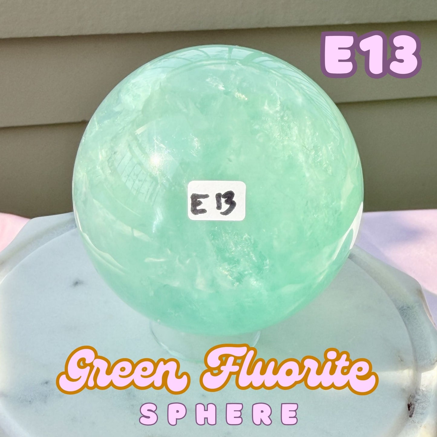 Green Fluorite Sphere | E13