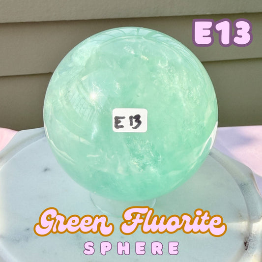 Green Fluorite Sphere | E13
