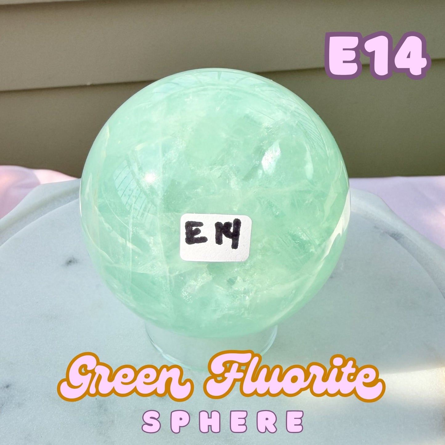 Green Fluorite Sphere | E14