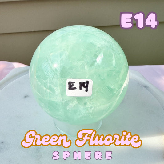 Green Fluorite Sphere | E14