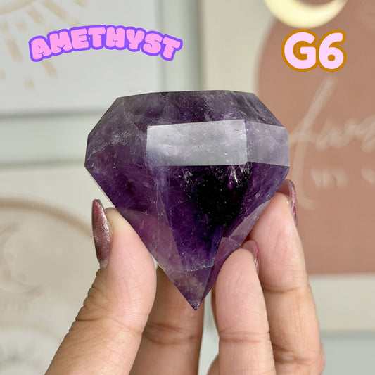 Amethyst 3D Diamond Carving | G6
