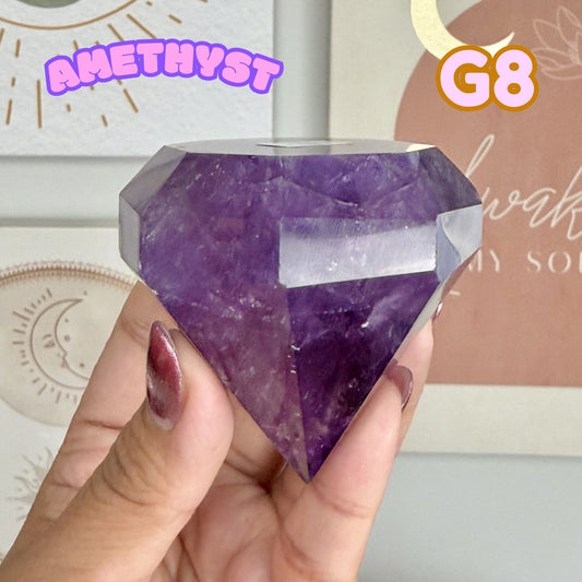 Amethyst 3D Diamond Carving | G8