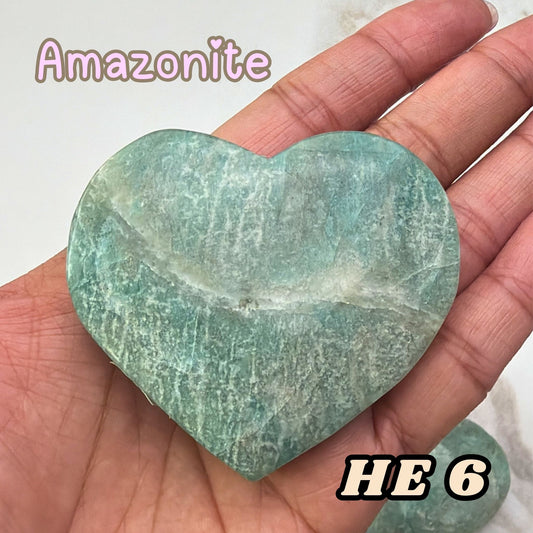Amazonite Heart Crystal Carving | He6