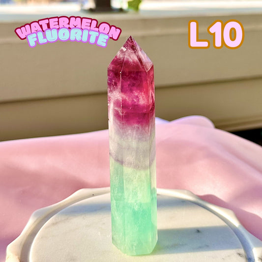 Watermelon Fluorite tower | L10