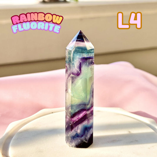 Rainbow Fluorite tower | L4