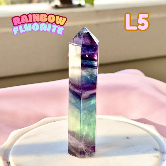 Rainbow Fluorite tower | L5