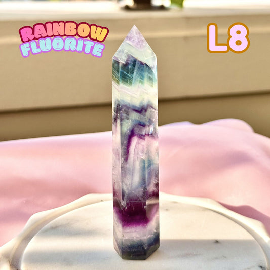 Rainbow Fluorite tower | L8