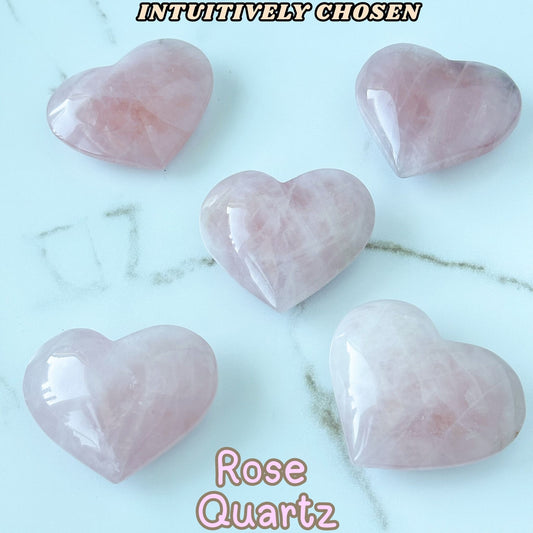 Rose Quartz Heart | Intuitively chosen