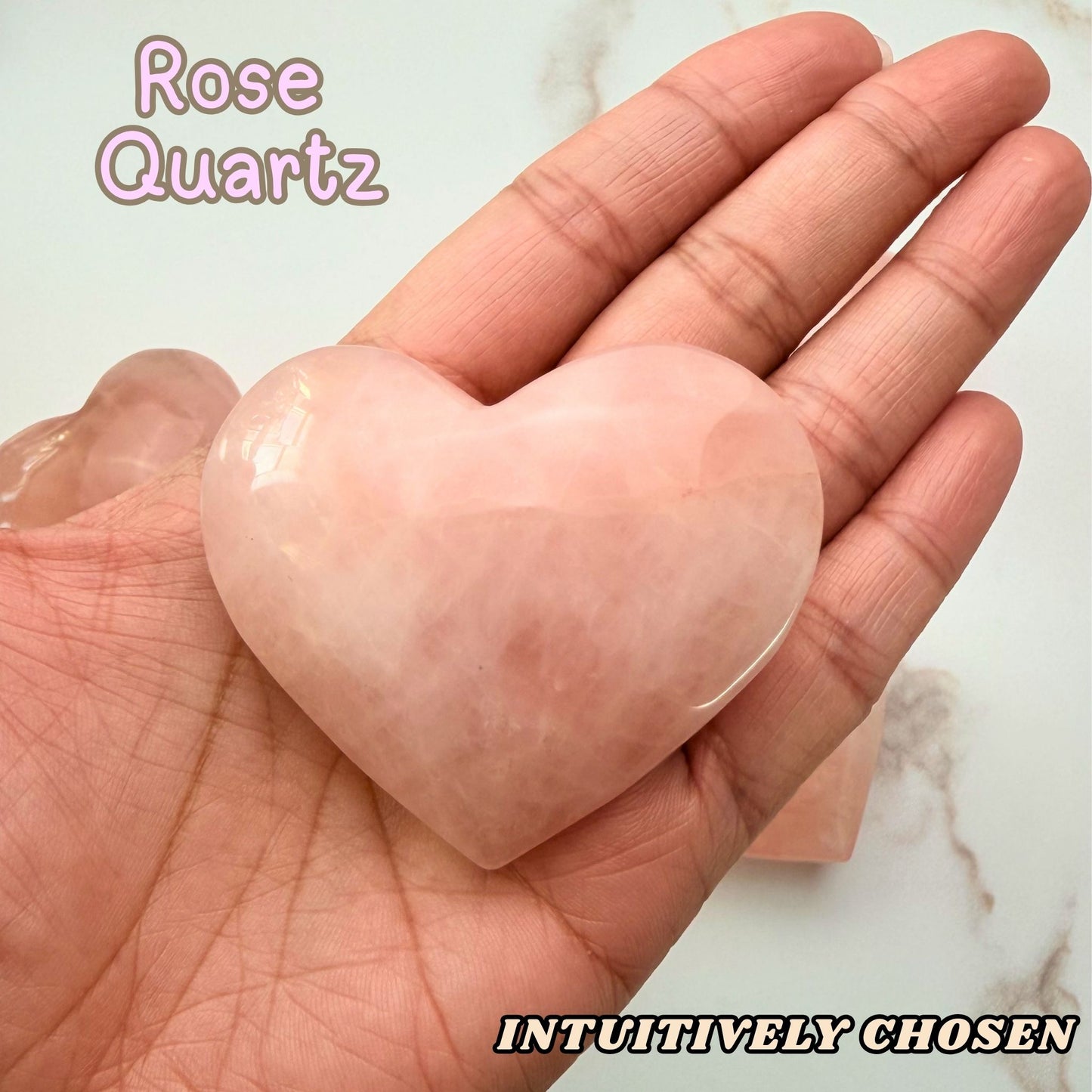 Rose Quartz Heart | Intuitively chosen