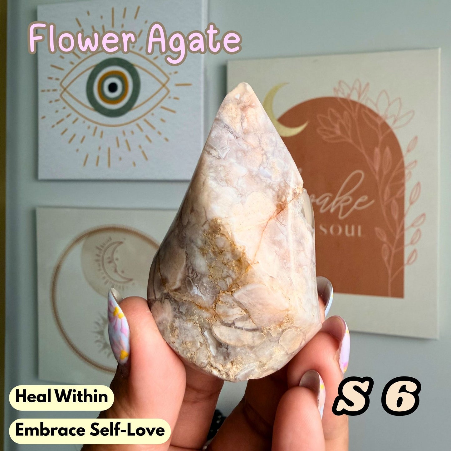 Flower Agate Small Torch Flame | S6