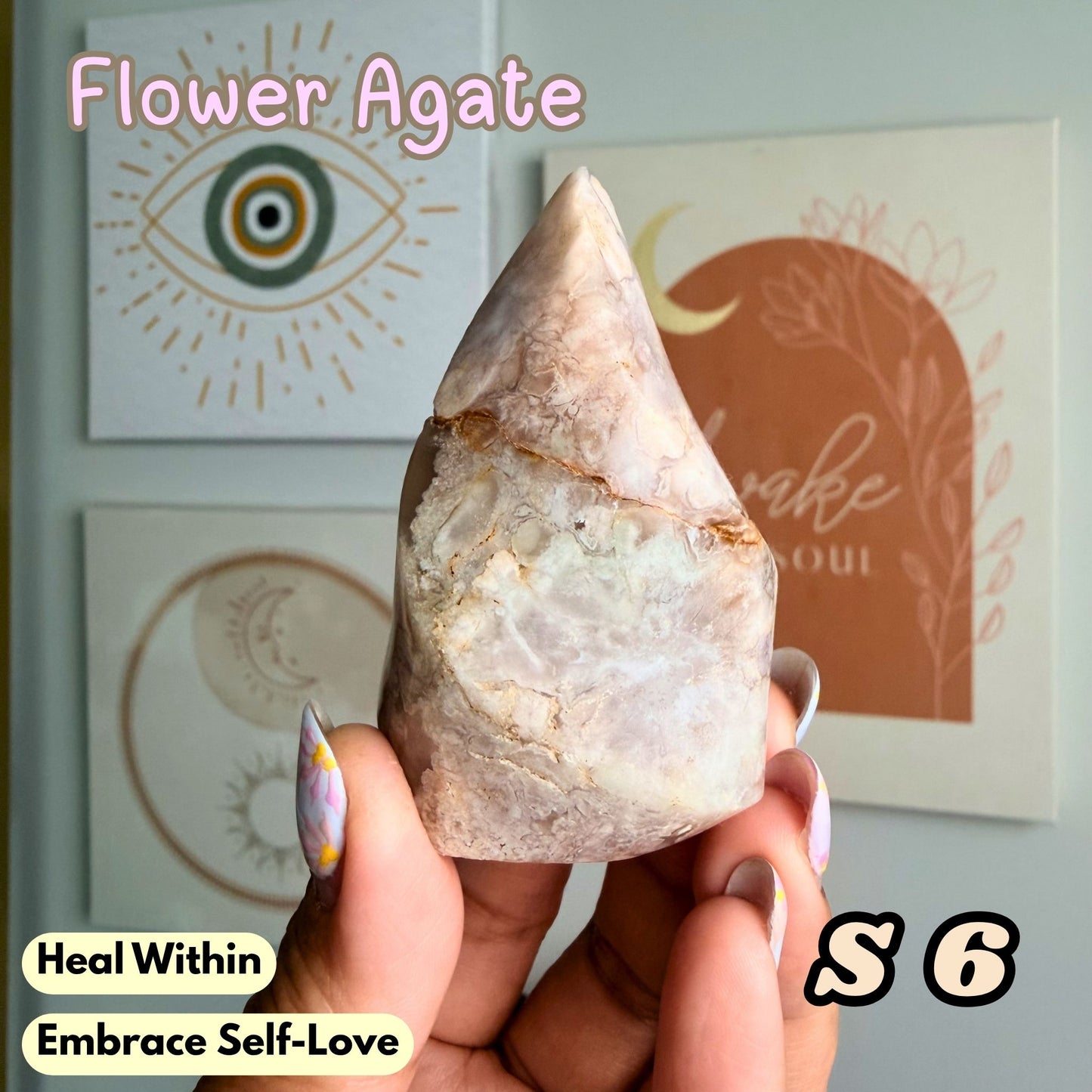 Flower Agate Small Torch Flame | S6