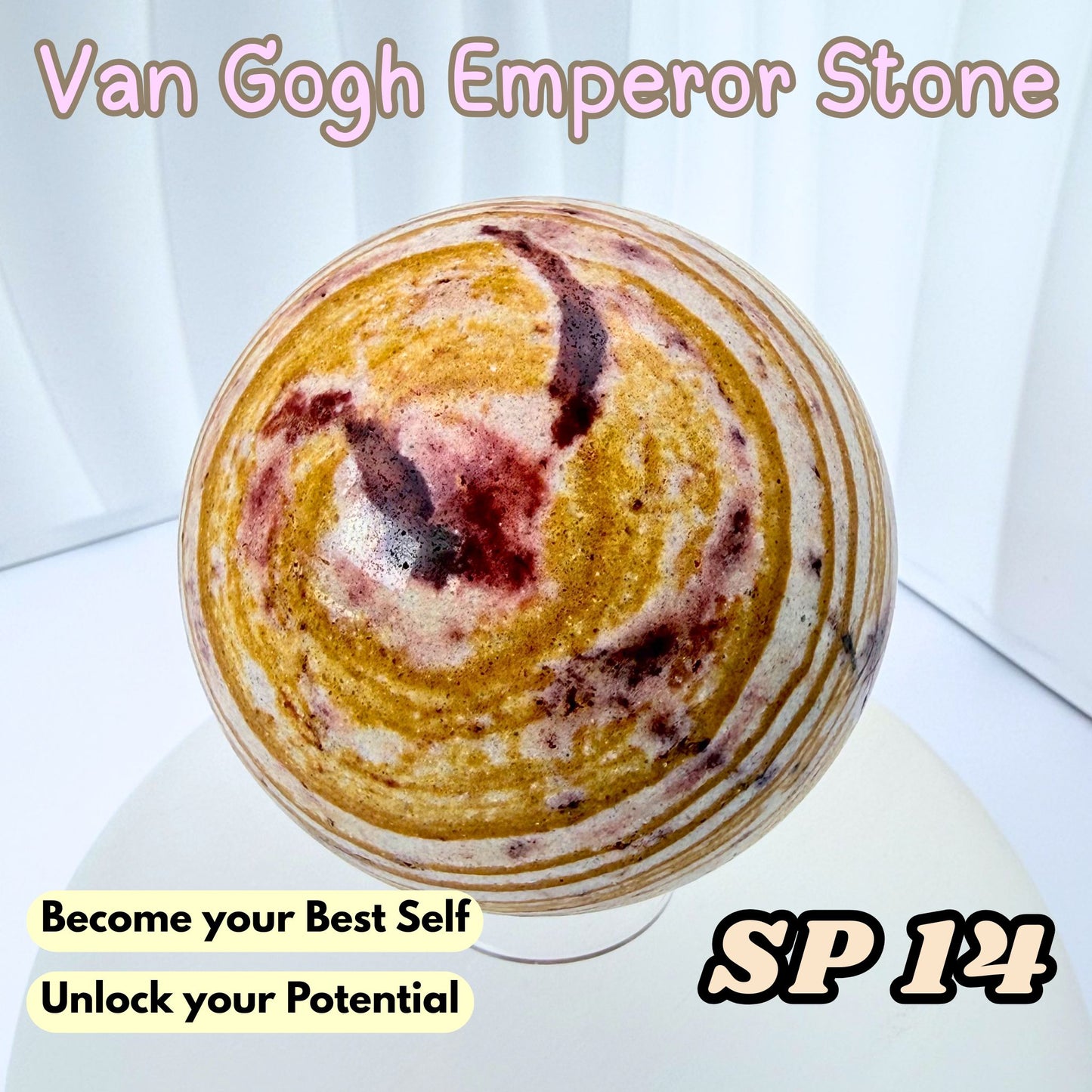 Van Gogh Emperor Stone Sphere | SP14