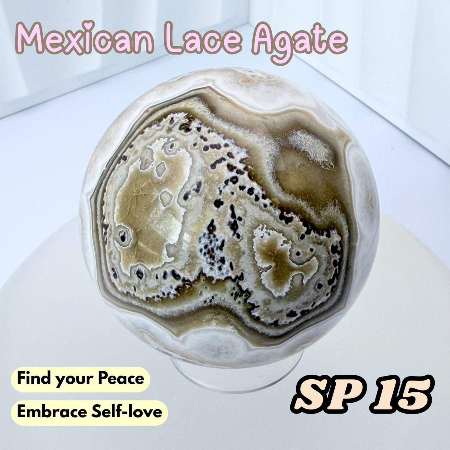 Mexican Lace Agate Sphere | SP15