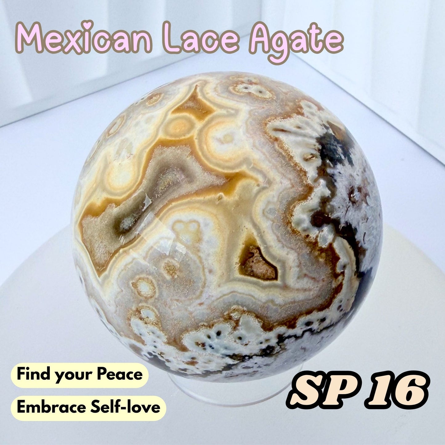 Mexican Lace Agate Sphere | SP16