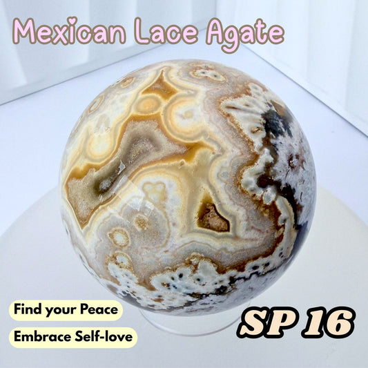 Mexican Lace Agate Sphere | SP16