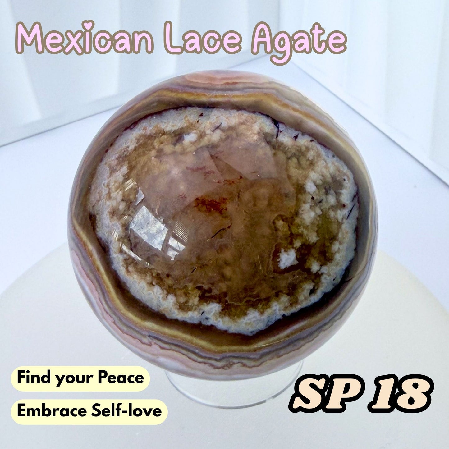 Mexican Lace Agate Sphere | SP18