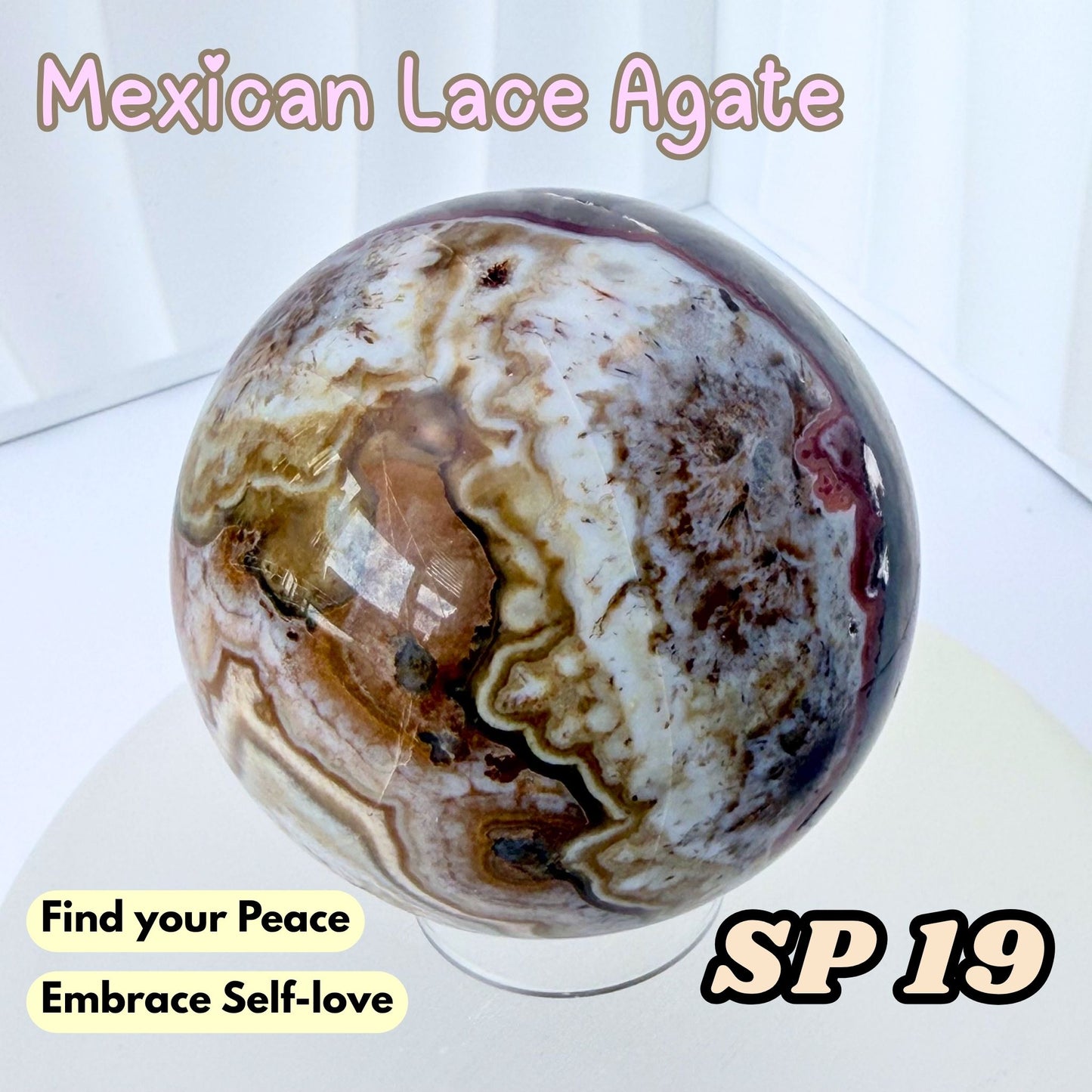 Mexican Lace Agate Sphere | SP19