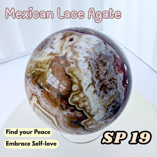 Mexican Lace Agate Sphere | SP19